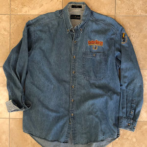Vintage Gordon Biersch Embroidered Denim Shirt M